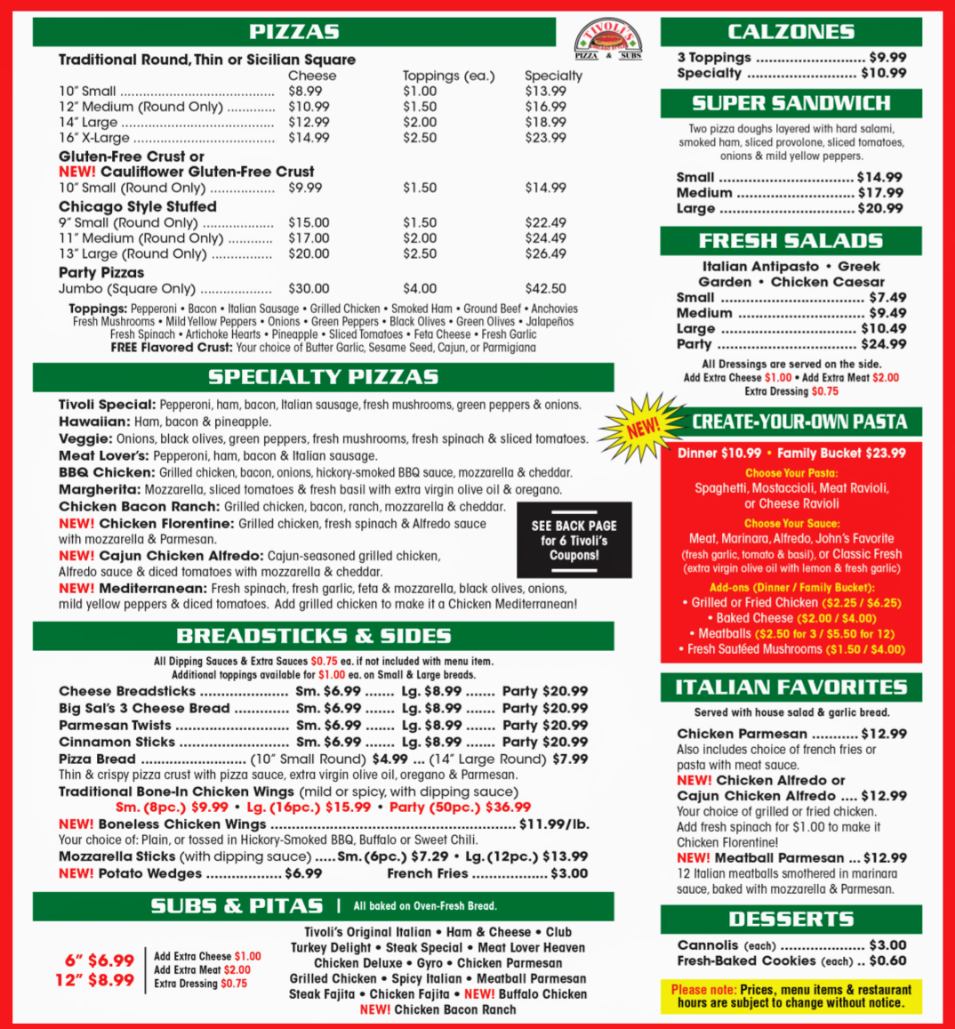 Tivolis Pizza & Subs Armada, Michigan